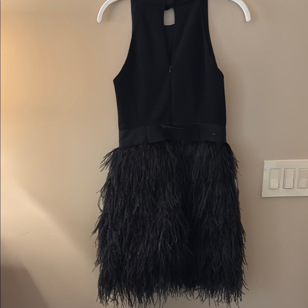 Milly Black Sheath Cocktail Dress with Halter Neckline - Picture 4 of 6